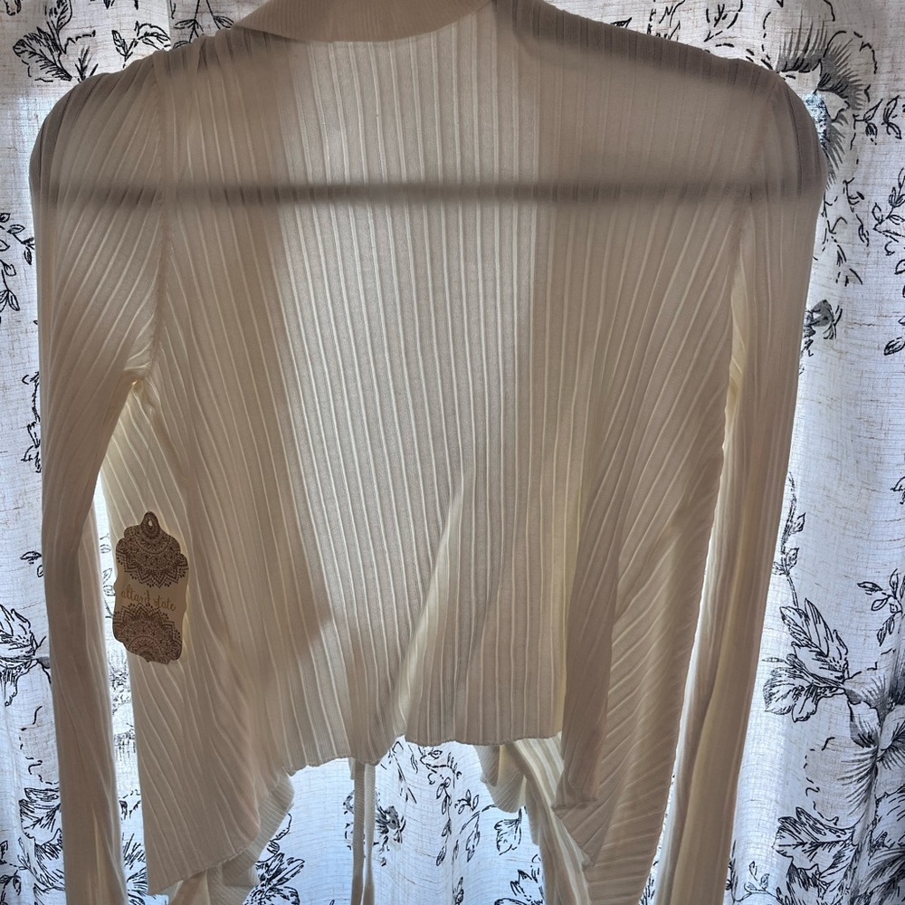 Altar'd State Cream Ruffle Cardigan - Picture 4 of 5